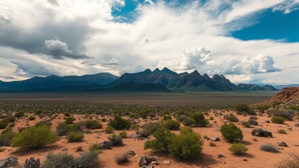 Arid landscape in Big Bend National Park highlighting water shortage.