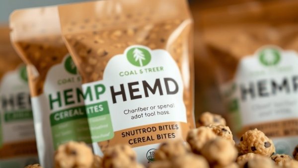 Close-up of Texas hemp product packaging highlighting labeling amid fee hike.