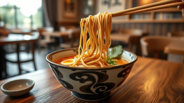 Austin Community enjoying a vibrant bowl of ramen in a cozy setting.