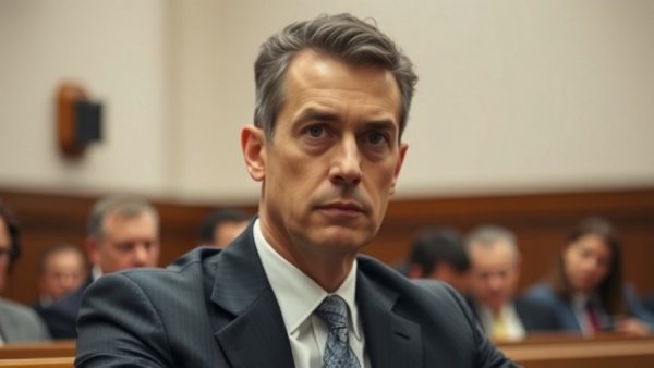 Man focused during Uvalde school shooting trial, courtroom scene.