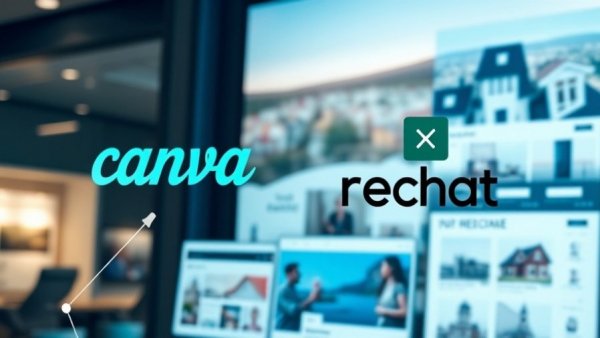 Rechat Canva integration for real estate with logos and templates.