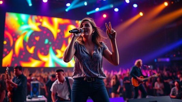 Energetic singer at SXSW 2026 Highlights concert, dynamic performance