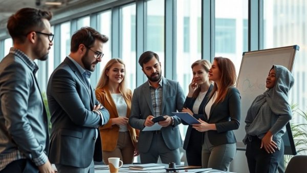 Business meeting on online reputation repair services strategy.