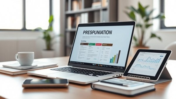 Office setup with reputation management tools for small businesses.