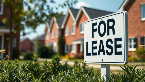 Austin Real Estate for Lease sign in suburban neighborhood.