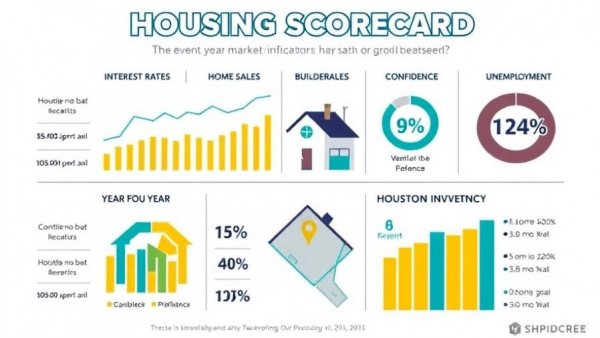 Houston housing inventory infographic with market indicators.