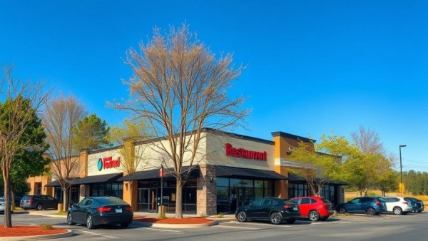 Austin Real Estate commercial building with parking lot.
