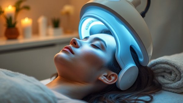 Relaxing hair treatment at Austin spa.