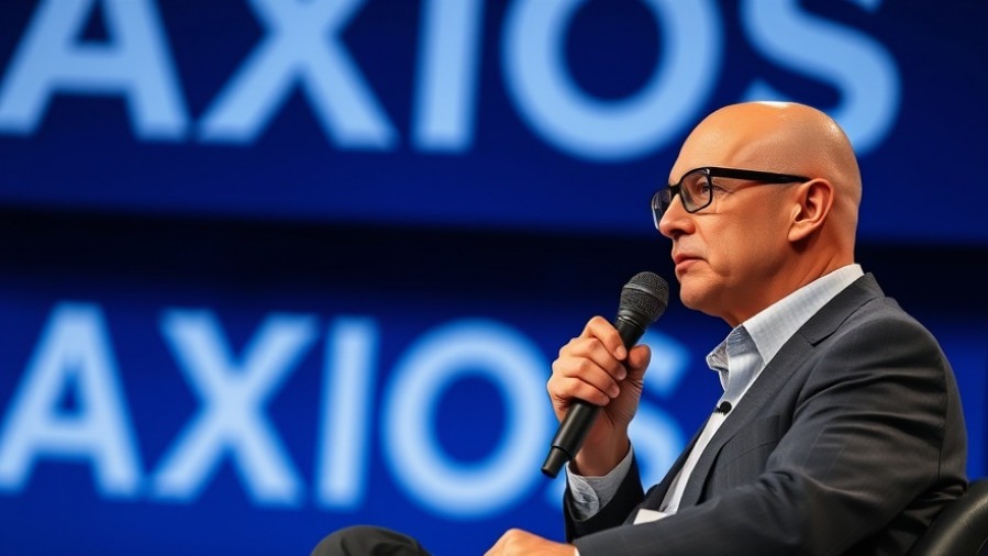 Confident speaker on stage discussing AI tools for small business innovation in Texas.