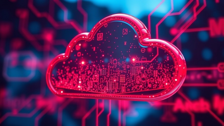 Abstract digital glass cloud with glowing circuitry, symbolizing automation in Texas innovation.