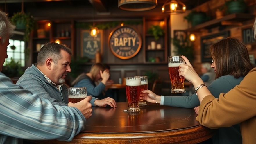 Cozy pub atmosphere with patrons enjoying craft beers, a glimpse of Austin community events.