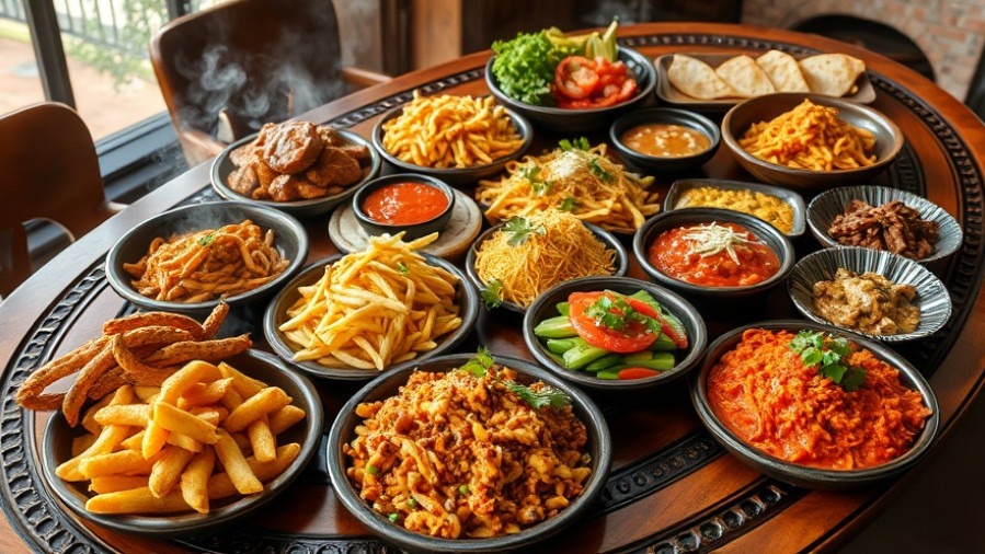 Rustic wooden table with steamy traditional Mexican cuisine from authentic Mexican restaurants in Houston.