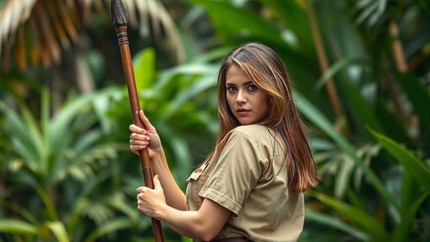 Determined woman in jungle setting represents Local Legends of Austin Entrepreneurs.