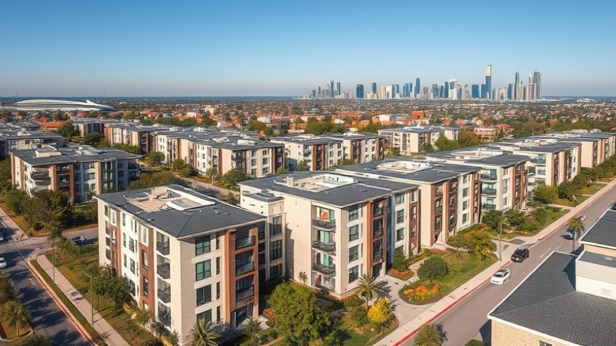 Modern multifamily housing in Sugarland, showcasing Texas real estate market developments.