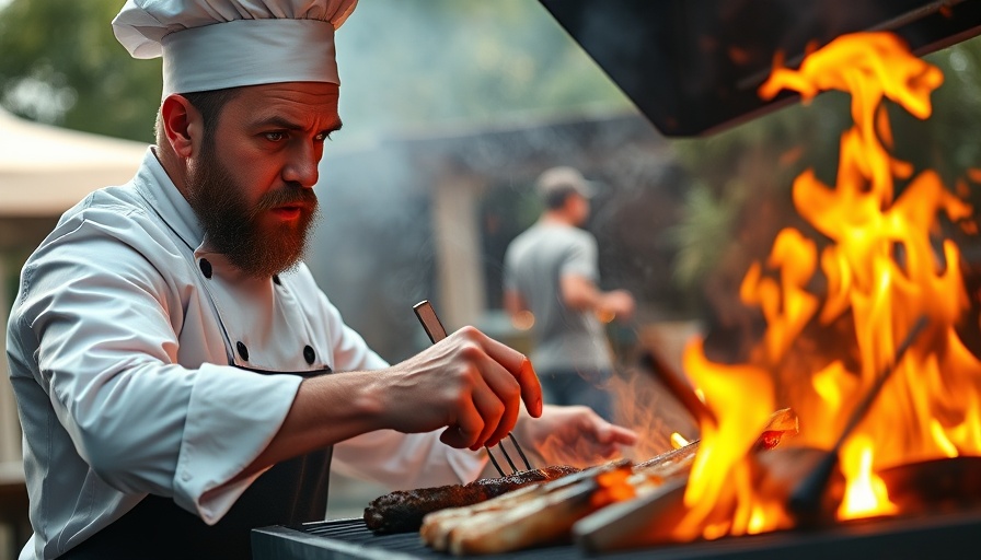 Grilling at Irving Texas culinary experience event