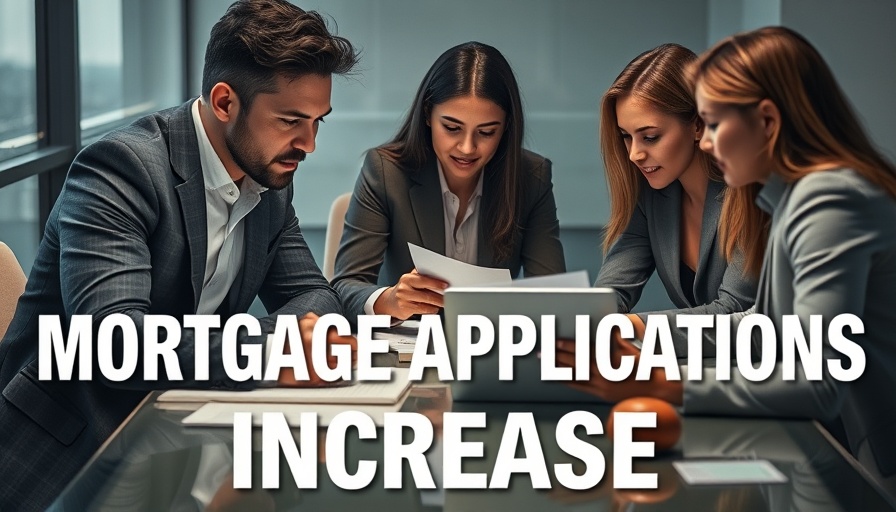 Increase in mortgage applications in Houston Texas, professionals working.