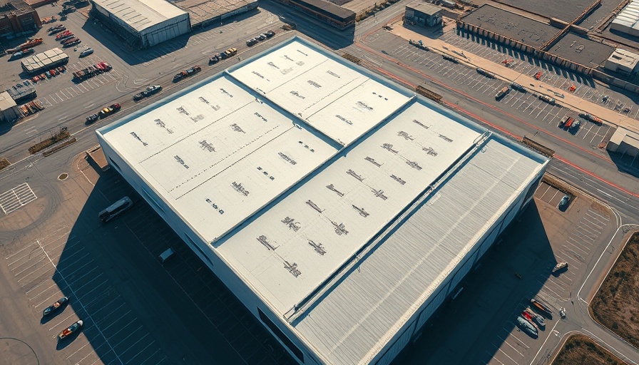 Aerial view: industrial building in Northwest Houston real estate trends.