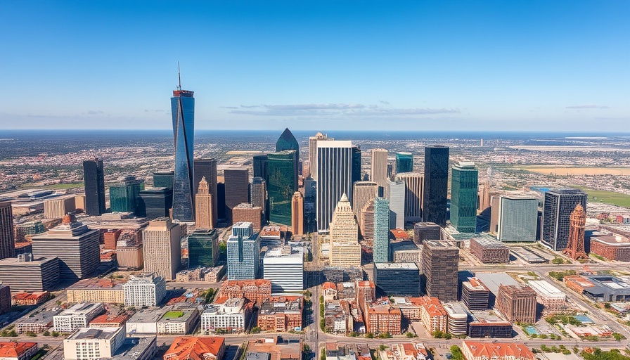 Aerial view of Houston skyline for pending closed listings.