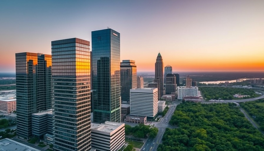 Austin skyline view at sunset highlighting vacancy rates.