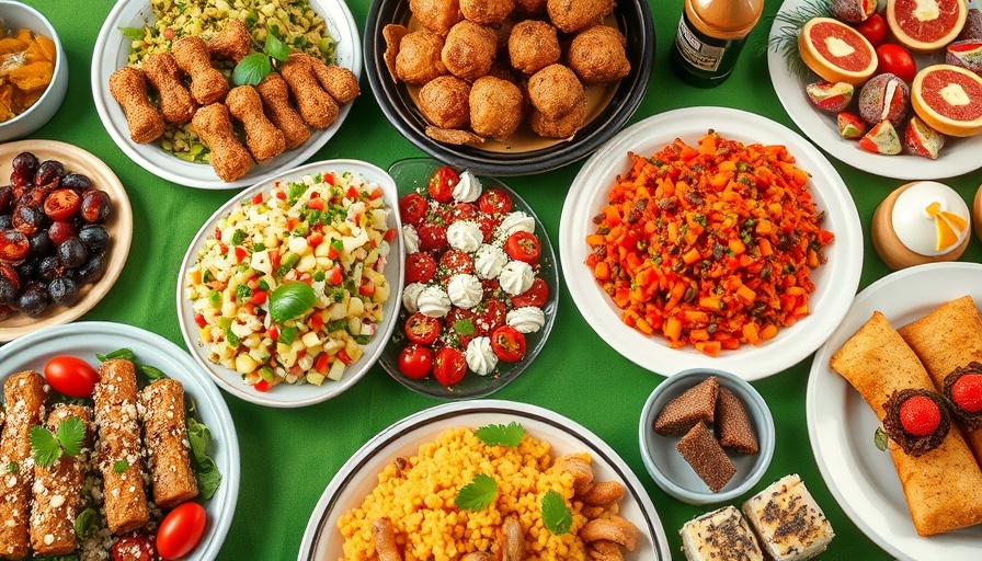 Assorted Mediterranean dishes from St. Elias Mediterranean Festival Austin