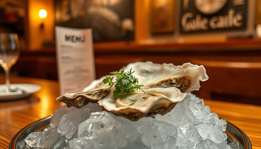 Gourmet oyster dish at a new Austin restaurant opening.