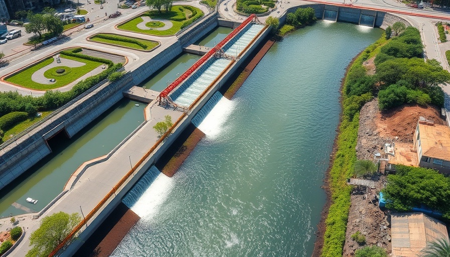 Harris County Flood Control Projects aerial view with green spaces.