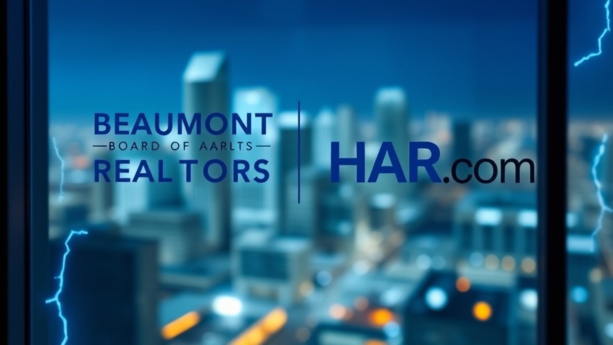 Stylized Beaumont Board of REALTORS and HAR logos showcasing the Houston real estate market.