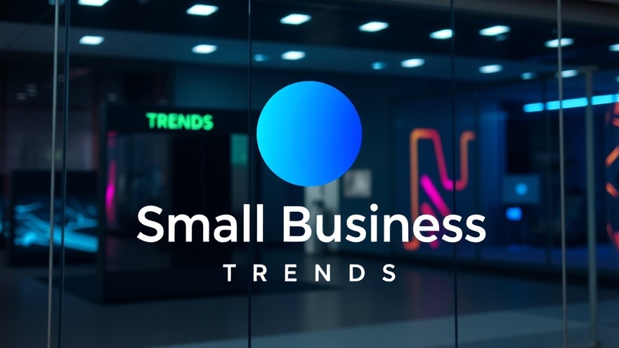 Futuristic logo for 'Small Business TRENDS' highlighting urban mobility in Texas.