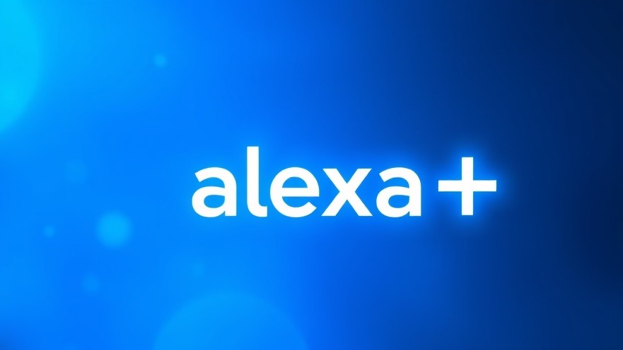 alexa+ digital AI tools branding on a blue gradient background showcasing Small Business AI innovation.