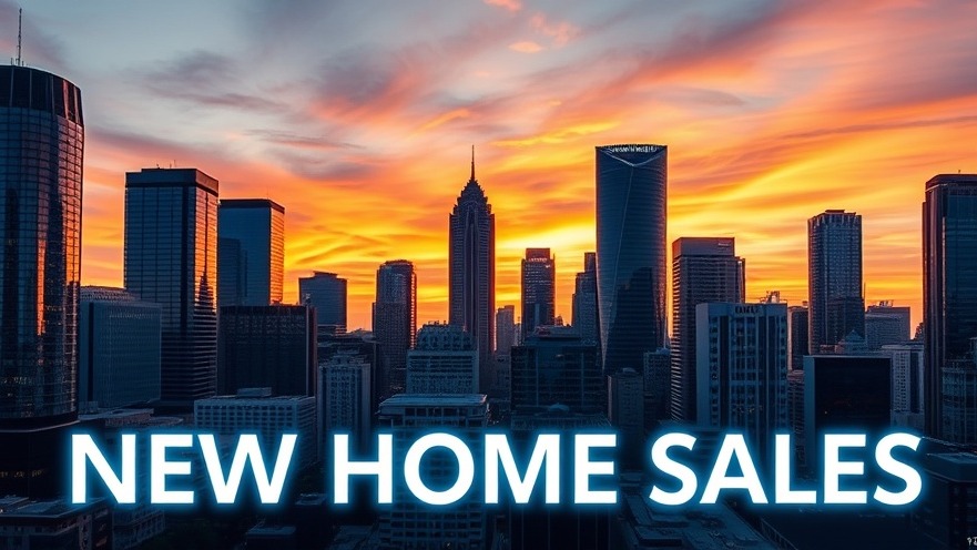 Vibrant Houston skyline at sunset with text overlay 'NEW HOME SALES' showcasing local business success.