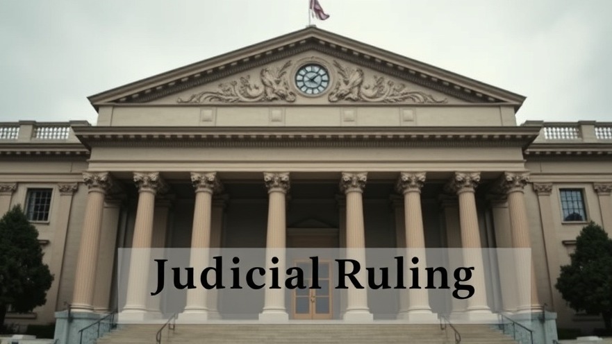 Majestic courthouse facade highlighting judicial ruling in Houston real estate market.