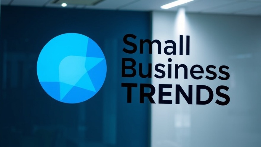 Minimalistic logo on glass wall highlighting Texas small business trends.
