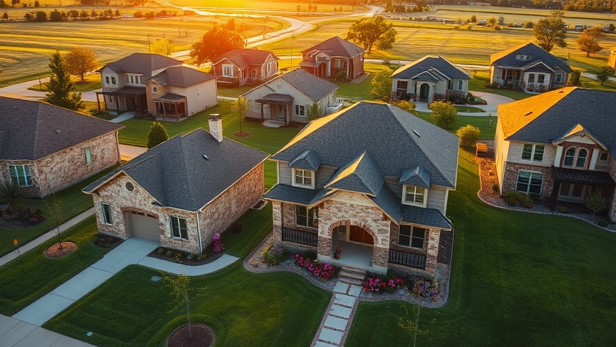 Aerial view of new subdivisions in Texas City, reflecting the Houston housing market 2025.