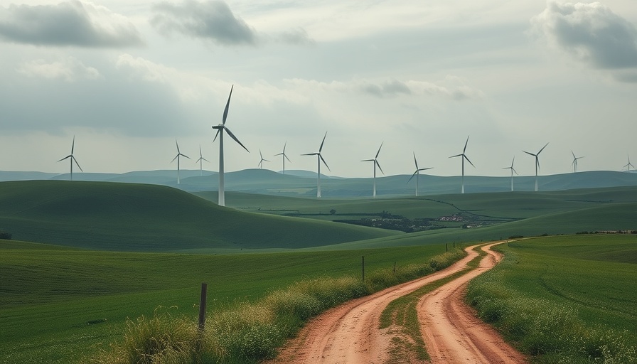 Wind turbines on Australian hills illustrating renewable energy.