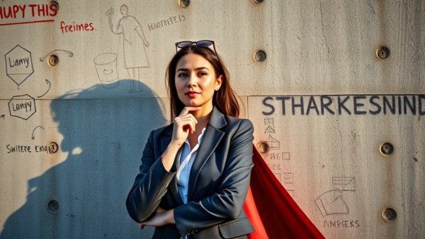 CIO navigating challenges on a wall with a superhero shadow.