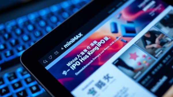 MiniMax Hong Kong IPO displayed on a website screen.