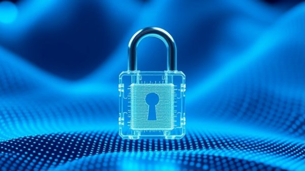 Futuristic padlock representing supply chain attacks security.