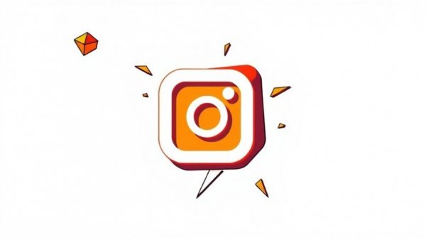 Abstract Instagram logo against vibrant geometric background.