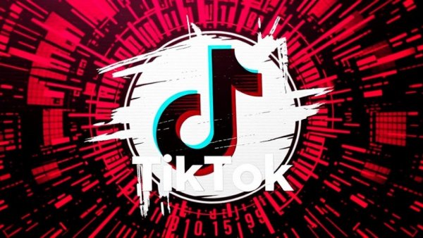 TikTok outage updates represented by glitchy logo design.