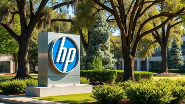 HP innovations for enterprises: modern sign in business park