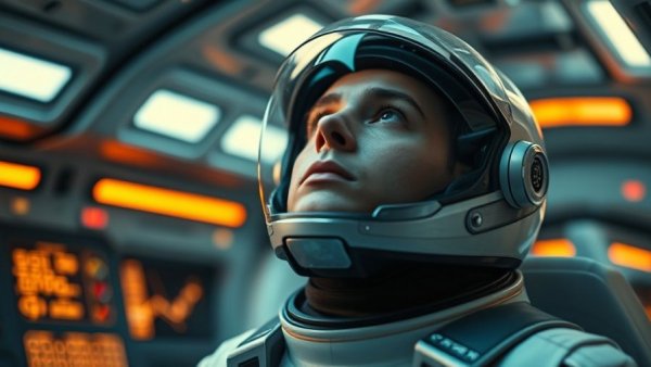 Astronaut in futuristic spacecraft from Project Hail Mary Movie