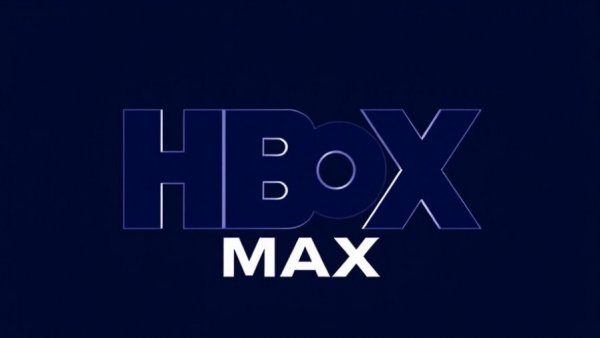 HBO Max logo in blue tones for UK launch announcement.