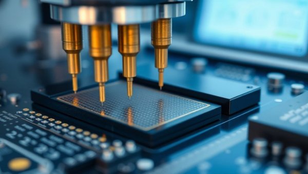 Semiconductor wafer inspection in Japan with precise probes.