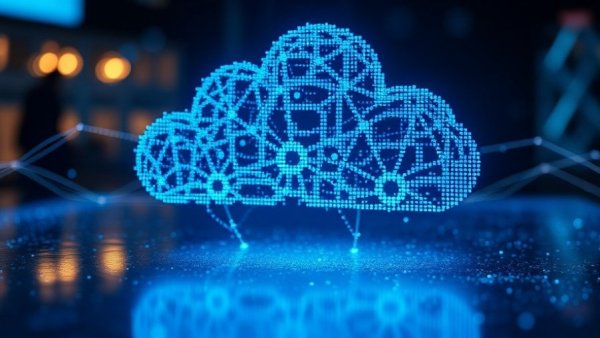 Digital cloud visualization representing rethinking virtualization costs.