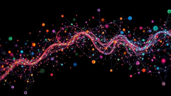 Google Gemini 3 abstract particle pattern in dark space