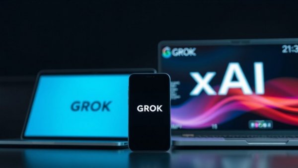 AI safety at xAI: Smartphone and laptop displaying xAI logos.