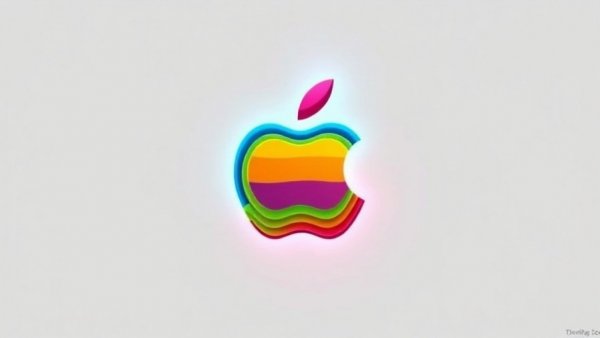Colorful Apple logo with invitation text for Apple March 4 event