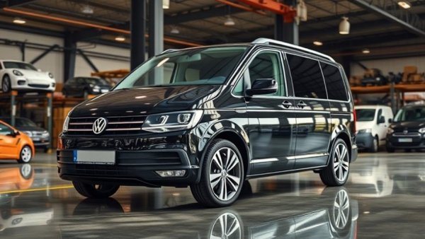 Volkswagen minivan in warehouse for VW's robotaxi service