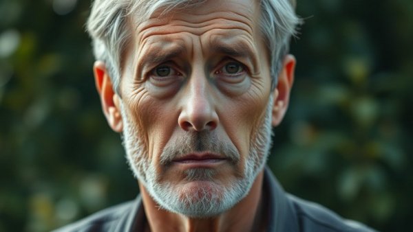 Contemplative mature man amidst greenery, reflecting on Salesforce SaaSpocalypse.