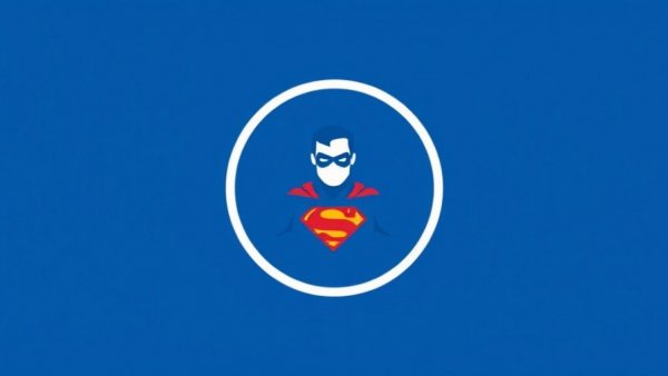 Logo depicting superhero on blue background for Rural E-Commerce Growth in India.
